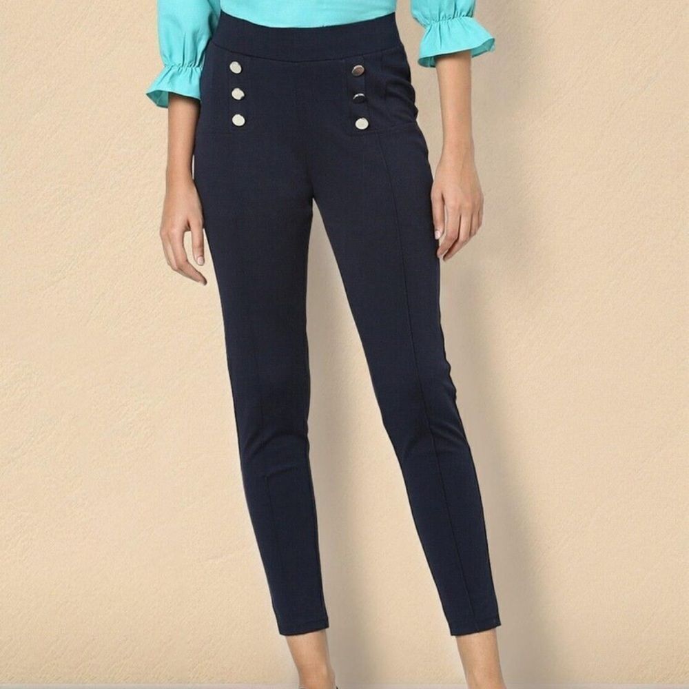 Tahari Black High waist Stretchy Ankle Length Jegging(Size Medium